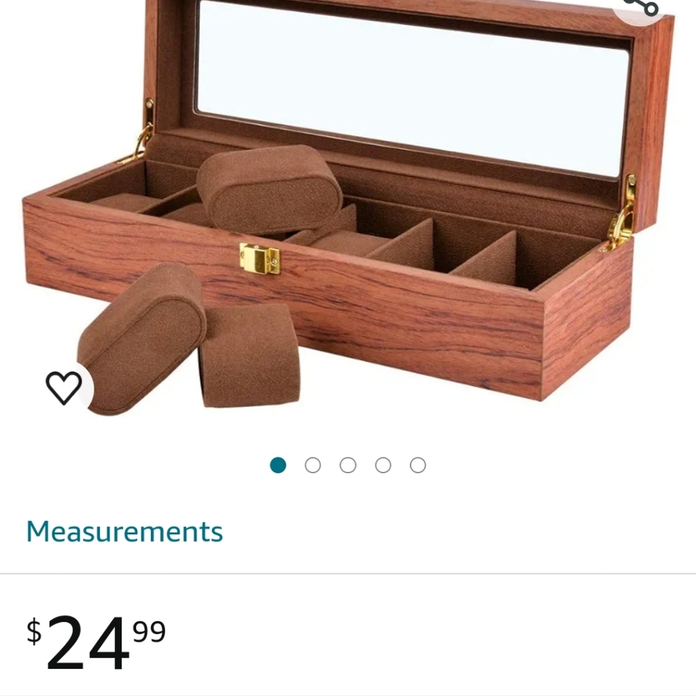 6 slot Willow Wooden Watch box